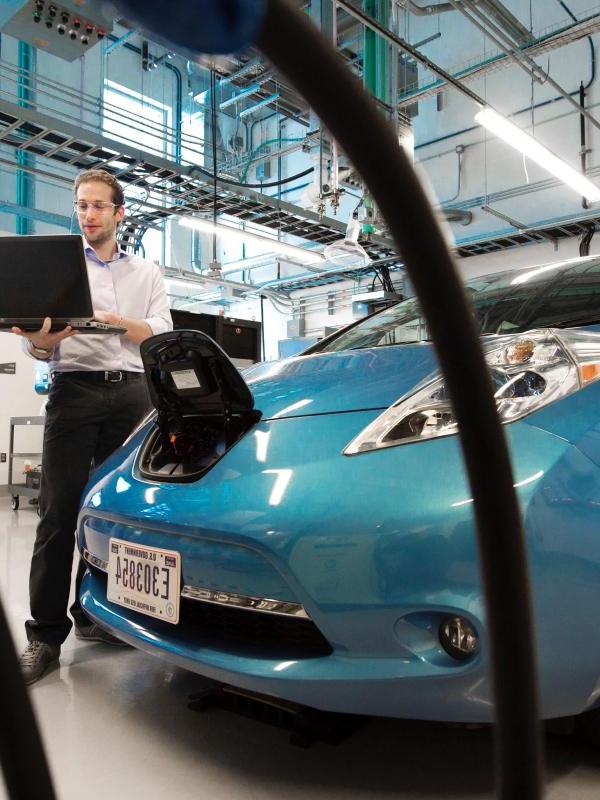 Kettering University students learn about and perform research on electric vehicles.